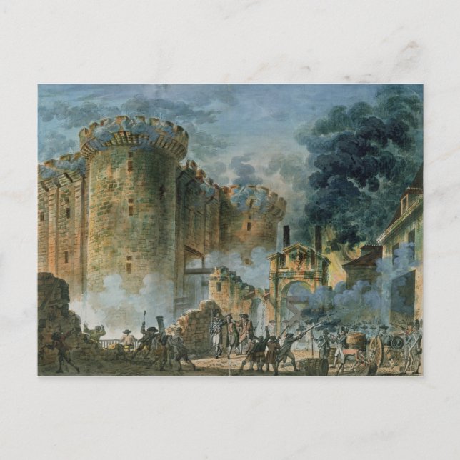 Carte Postale La prise de la Bastille, 14 juillet 1789 (Devant)