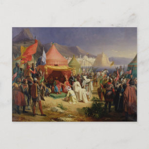 Carte Postale La prise de Tripoli, avril 1102, 1842