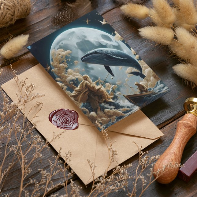 Carte Postale La prise lunaire du pêcheur (Créateur téléchargé)