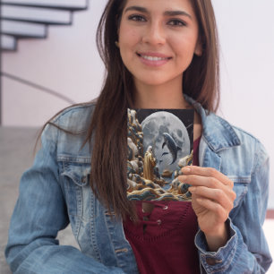 Carte Postale La prise lunaire du pêcheur d'or