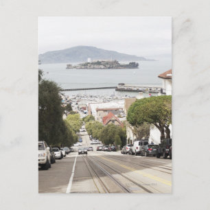 Carte Postale La prison d'Alcatraz vue de San Francisco