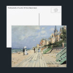 Carte Postale La Promenade à Trouville par Claude Monet<br><div class="desc">La Promenade à Trouville (1870) par Claude Monet est une peinture d'art fin impressionniste vintage représentant une plage d'une station balnéaire de Normandie, France, par une belle journée ensoleillée. À propos de l'artiste : Claude Monet (1840-1926) était l'un des fondateurs du mouvement de peinture impressionniste français, la plupart de ses...</div>