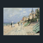 Carte Postale La promenade à Trouville par Claude Monet<br><div class="desc">Le Boardwalk de Trouville (1870) de Claude Monet est un tableau d'art impressionniste vintage qui présente une plage dans une station balnéaire de Normandie, en France, par une belle journée ensoleillée. À propos de l'artiste : Claude Monet (1840-1926) a été un fondateur du mouvement de peinture impressionniste française, dont la...</div>