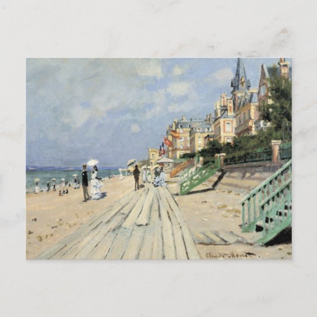 Carte Postale La promenade à Trouville par Claude Monet (Devant)