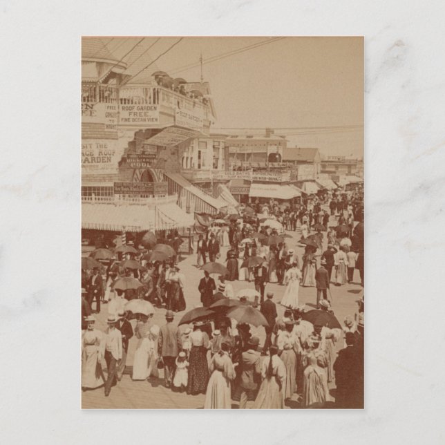 Carte Postale La Promenade Dans Atlantic City (Devant)
