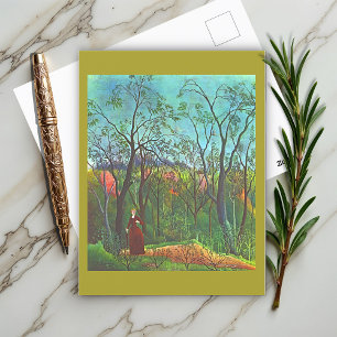 Carte Postale La promenade dans le bois forestier par Henri Rous