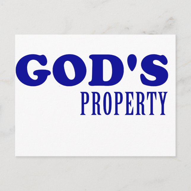 Carte Postale La propriété de Dieu (Devant)