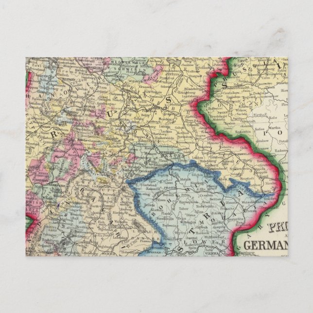 Carte Postale La Prusse Et Les États Allemands (Devant)