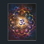 Carte Postale La puissance supérieure d'Om<br><div class="desc">Om représente la puissance supérieure et sa connexion à chacun de nous.La syllabe OM, qui est le Brahman impérissable, est l'univers. Tout ce qui a existé, tout ce qui existe, et tout ce qui existera par la suite, est OM. Et tout ce qui transcende le passé, le présent et le...</div>