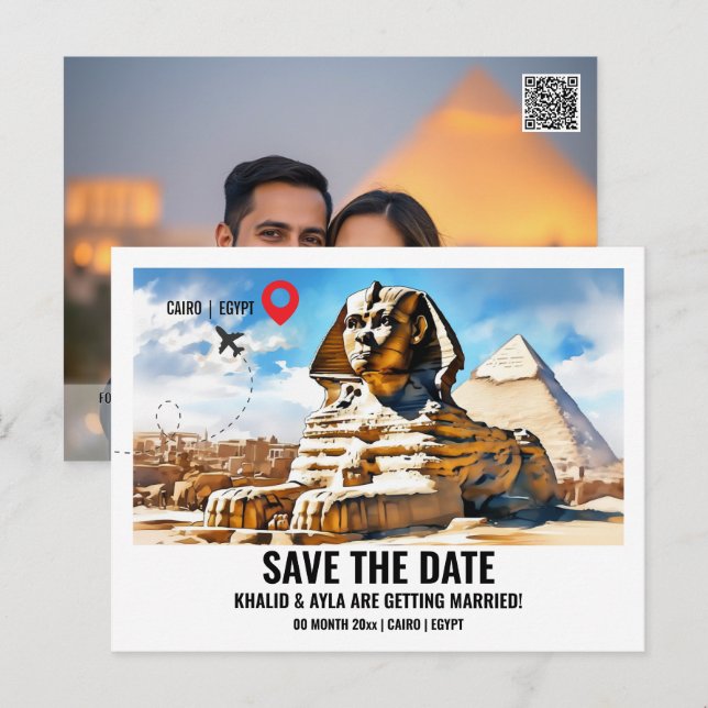 Carte Postale La pyramide Sphinx du Caire photo enregistrer la d (Devant / Derrière)