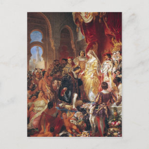 Carte Postale La réception de Christophe Colomb