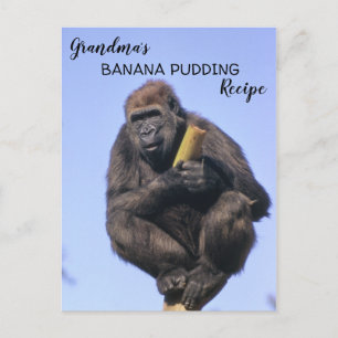 Carte Postale La recette de pudding à la banane de Gorilla Grand