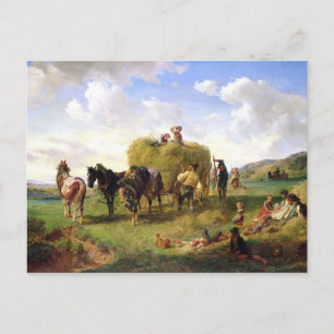 Carte Postale La récolte de foin, 1869