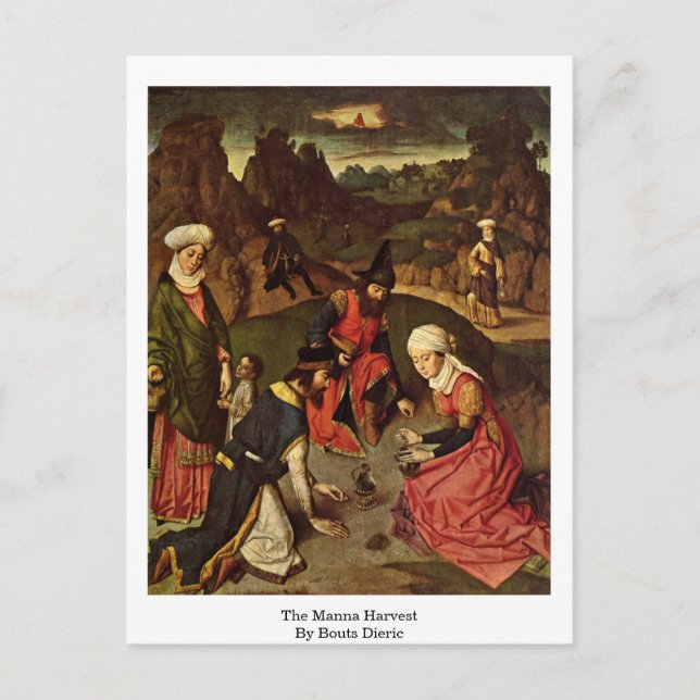 Carte Postale La récolte de manne par Bouts Dieric (Devant)
