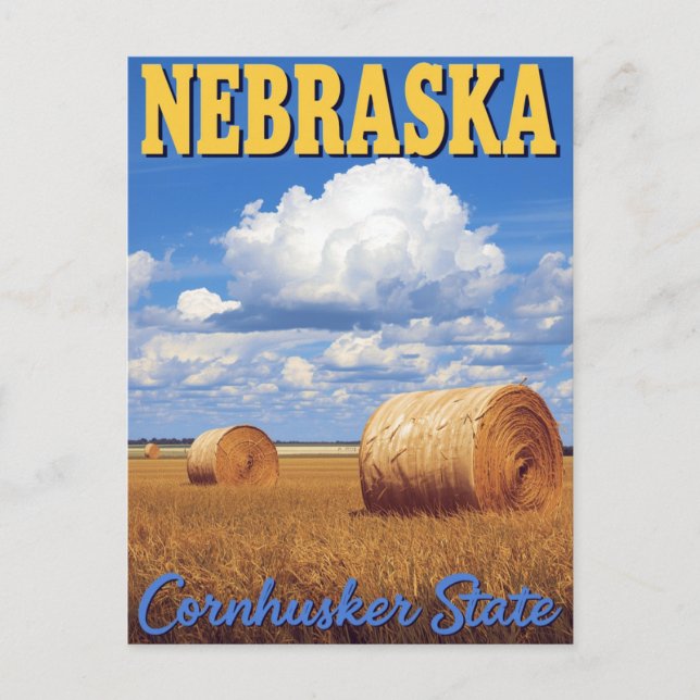 Carte Postale La récolte dorée du Nebraska : l'État Cornhusker (Devant)