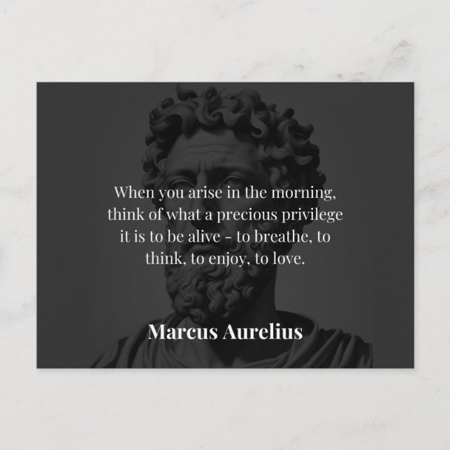 Carte Postale La réflexion matinale de Marcus Aurelius (Devant)