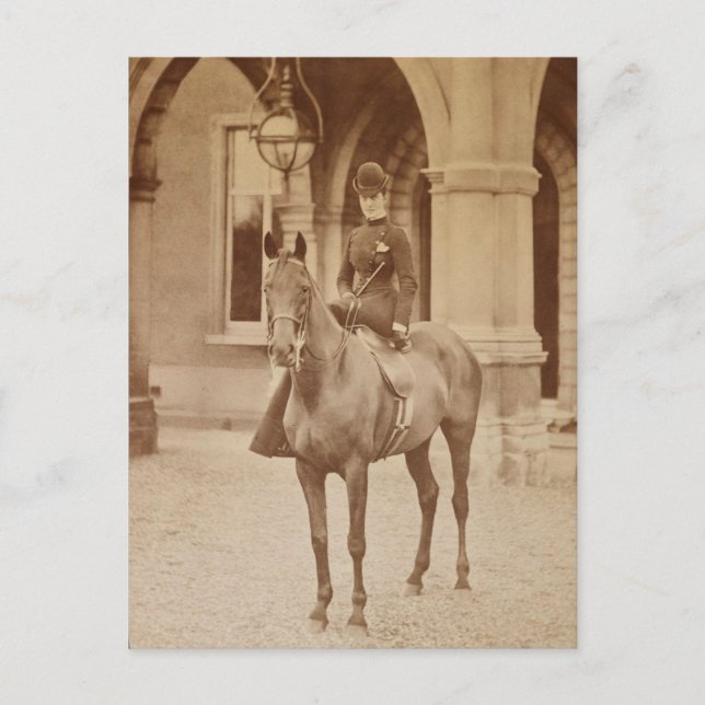 Carte Postale La reine Alexandra à cheval sur le côté 1870-ies (Devant)
