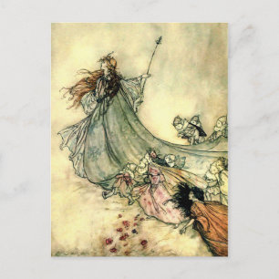 Carte Postale La reine des fées d'Arthur Rackham