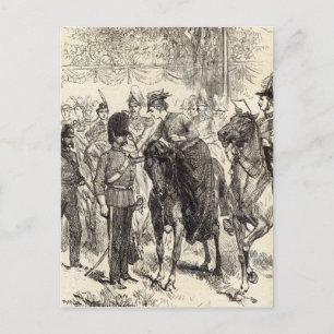 Carte Postale La reine distribuant les Croix de Victoria