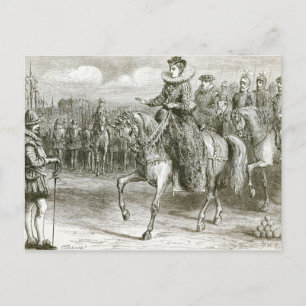 Carte Postale La reine Elizabeth à Tilbury