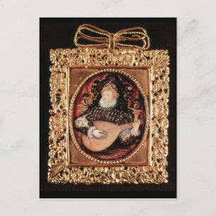 Carte Postale La reine Elizabeth I joue du luth