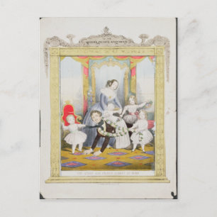 Carte Postale La reine et le Prince Albert à la maison
