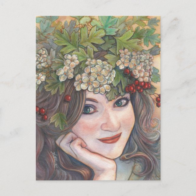 Carte Postale La reine Hawthorn. (Devant)