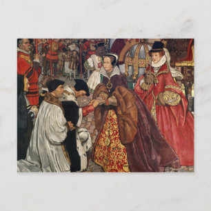 Carte Postale La reine Mary et la princesse Elizabeth entrent