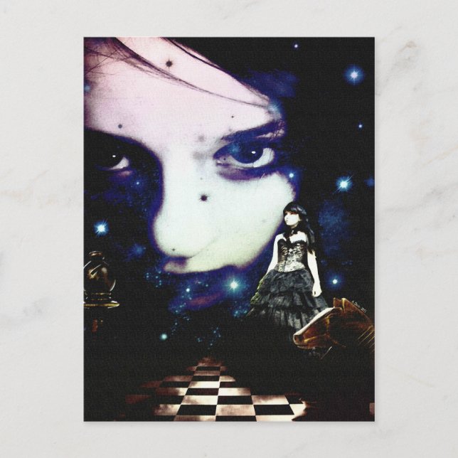 Carte Postale La Reine noire des échecs ! (Devant)
