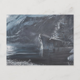 Carte Postale La Reine Unique Du Nord Tirpitz Norvège1944