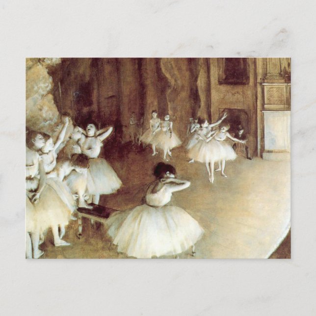 Carte Postale La répétition de Degas sur scène (Devant)