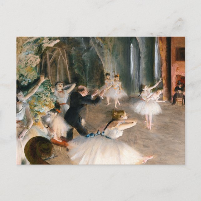 Carte Postale La répétition sur scène par Edgar Degas (Devant)