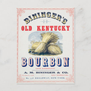 Carte Postale La réserve du vieux Kentucky Bourbon 1849 de Binin