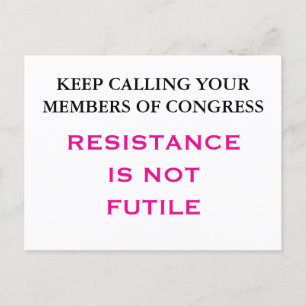 Carte Postale La résistance du Congrès n'est pas futile