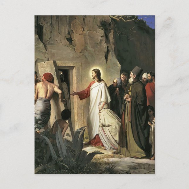 Carte Postale La résurrection de Lazare par Carl Bloch (Devant)