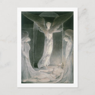 Carte Postale La Résurrection : Les Anges qui enlèvent la Pierre