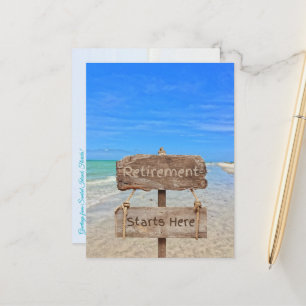 Carte Postale La retraite commence ici ! Plage de l'île de Sanib