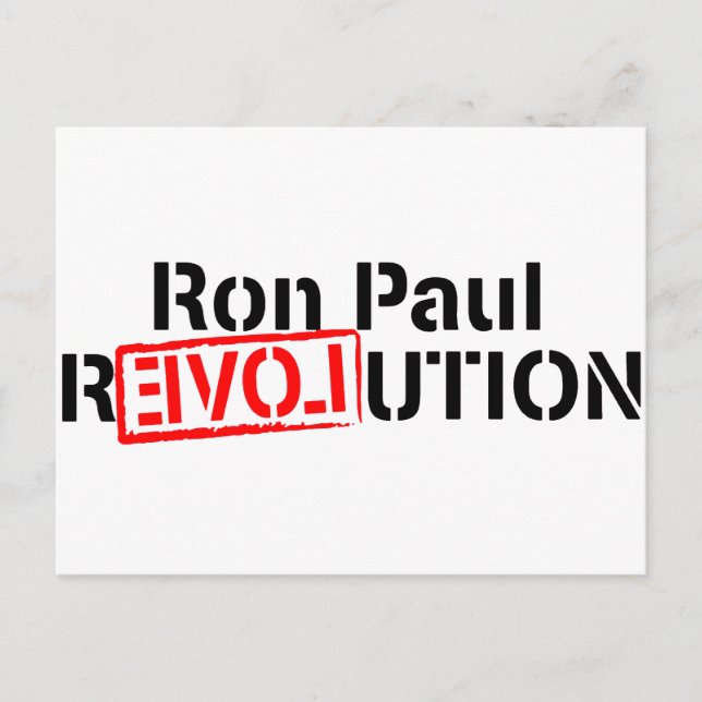 Carte Postale La révolution Ron Paul se poursuit (Devant)