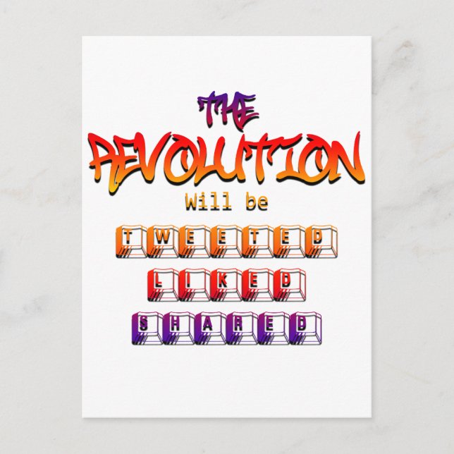 Carte Postale La révolution sera tweetée comme elle l'a fait (Ve (Devant)