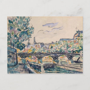 Carte Postale La rive de la Seine près du Pont des Arts