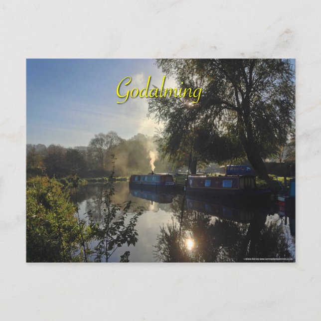 Carte Postale La Rivière Wey Godalming - Belle! (Devant)