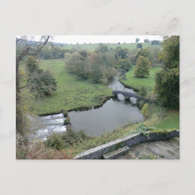 Carte Postale La rivière Wye à Haddon Hall (Devant)