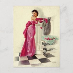 Carte Postale La robe rose