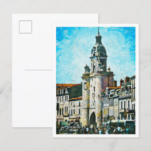Carte Postale La Rochelle France Belle ville de peinture à l'hui