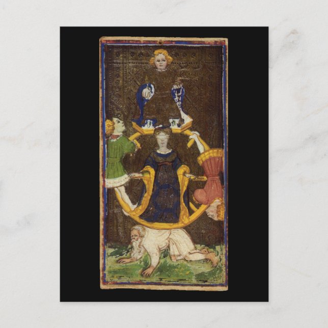 Carte Postale La roue de Fortune Tarot Card (Devant)