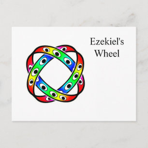 Carte Postale la roue d'Ézéchiel (vous pouvez changer les mots)