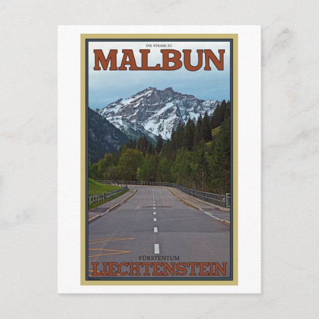 Carte Postale La route vers Malbun (Devant)