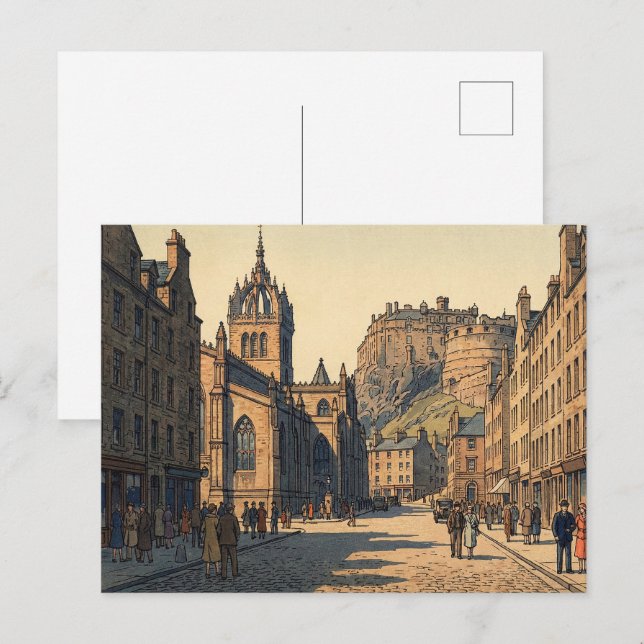 Carte Postale La Royal Mile à Édimbourg J (Devant / Derrière)
