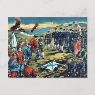 Carte Postale La rude bataille de Teh-li-sz par Kasai, Torajirō