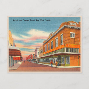 Carte Postale La rue historique Duval de Fleming, Key West Flori